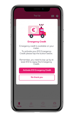 Activate Emergency Credit App
